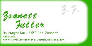 zsanett fuller business card